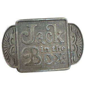 Jack In The Box Vintage Style Metal Belt Buckle Antique Finish Collectible